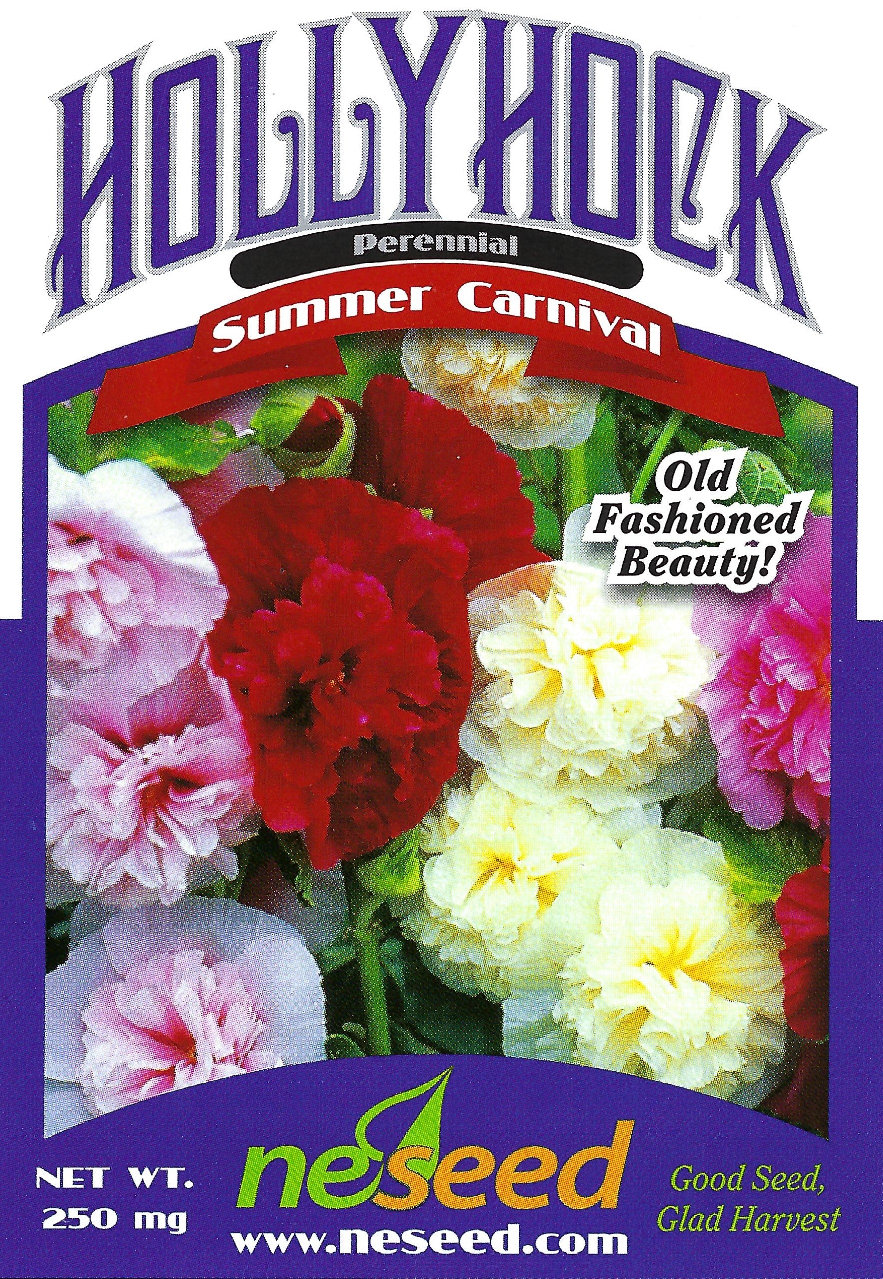 hollyhock flower seeds Summer Carnival Mix Hollyhock Seeds – NE SEED