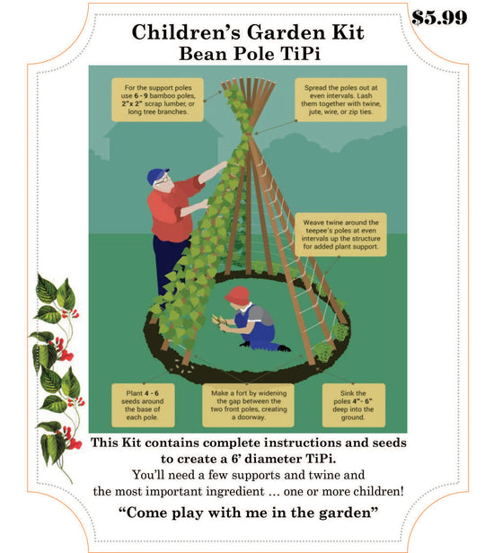 Bean Pole TiPi Children's Garden Kit – NE SEED